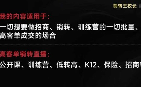 销转王校长合集，销转课，把公开课做成印钞机，送王校长印钞机课